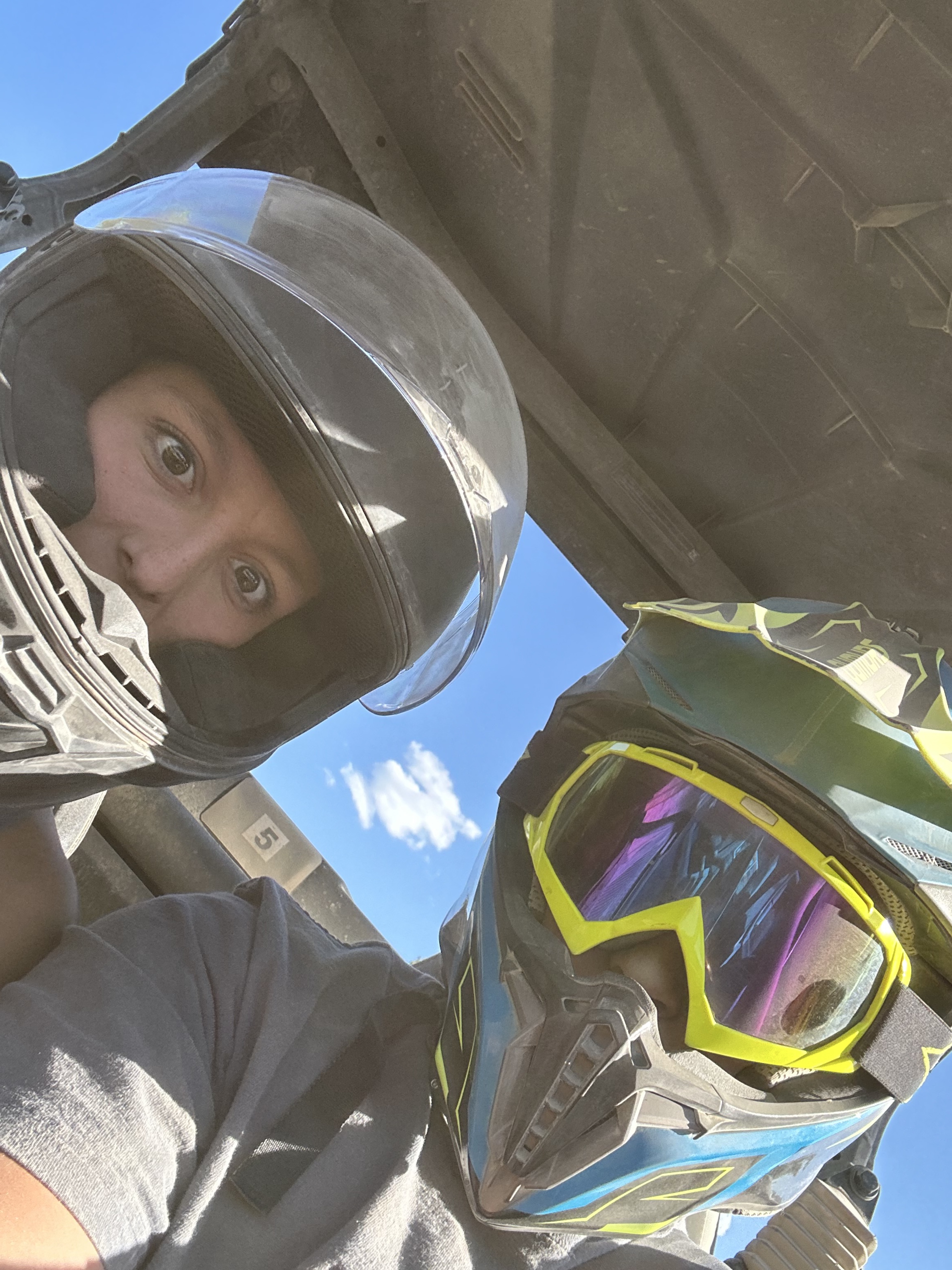 ATV helmet selfie